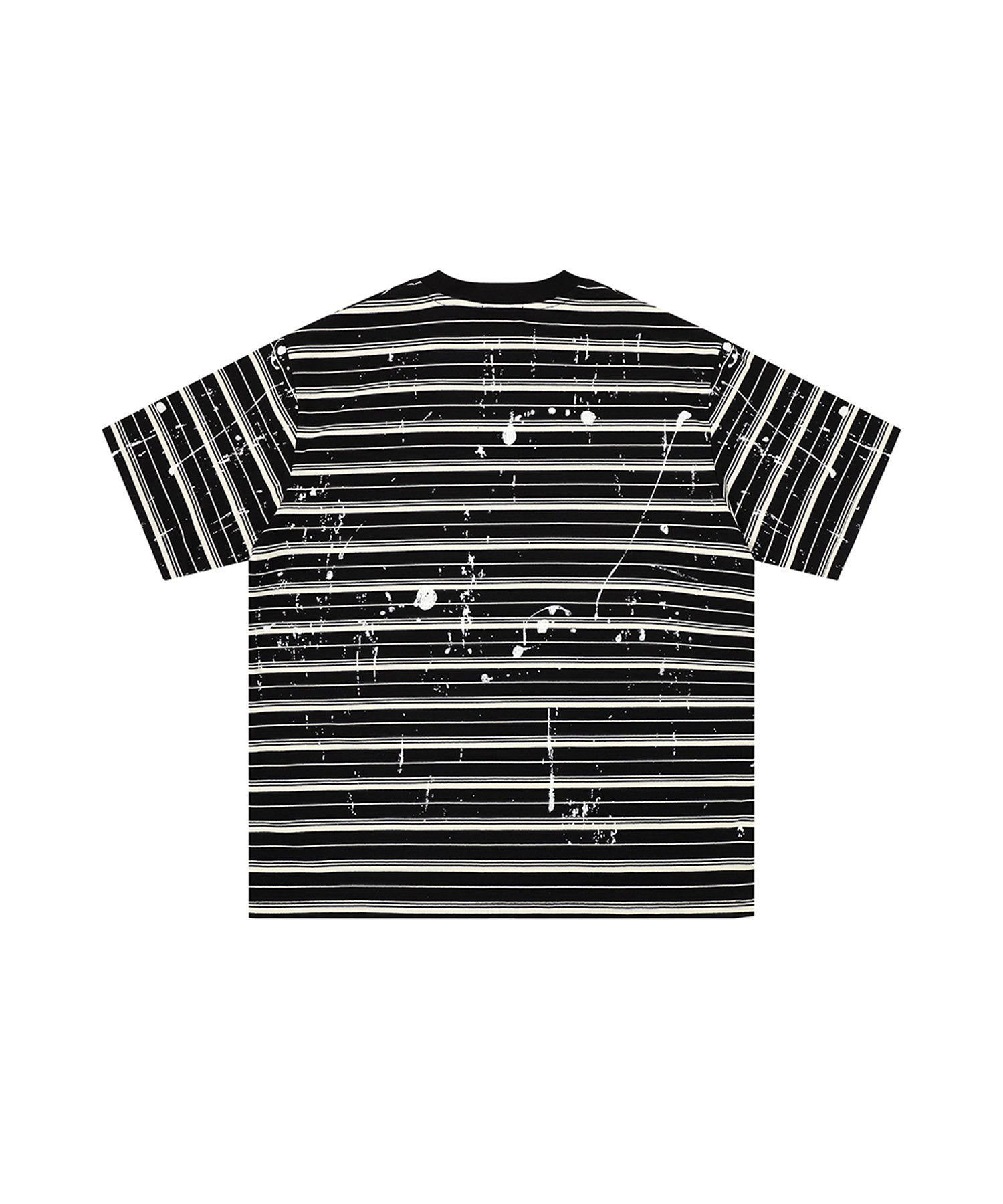 HOOK ペイントスプラッシュ × ボーダー 半袖 Tシャツ (SS)