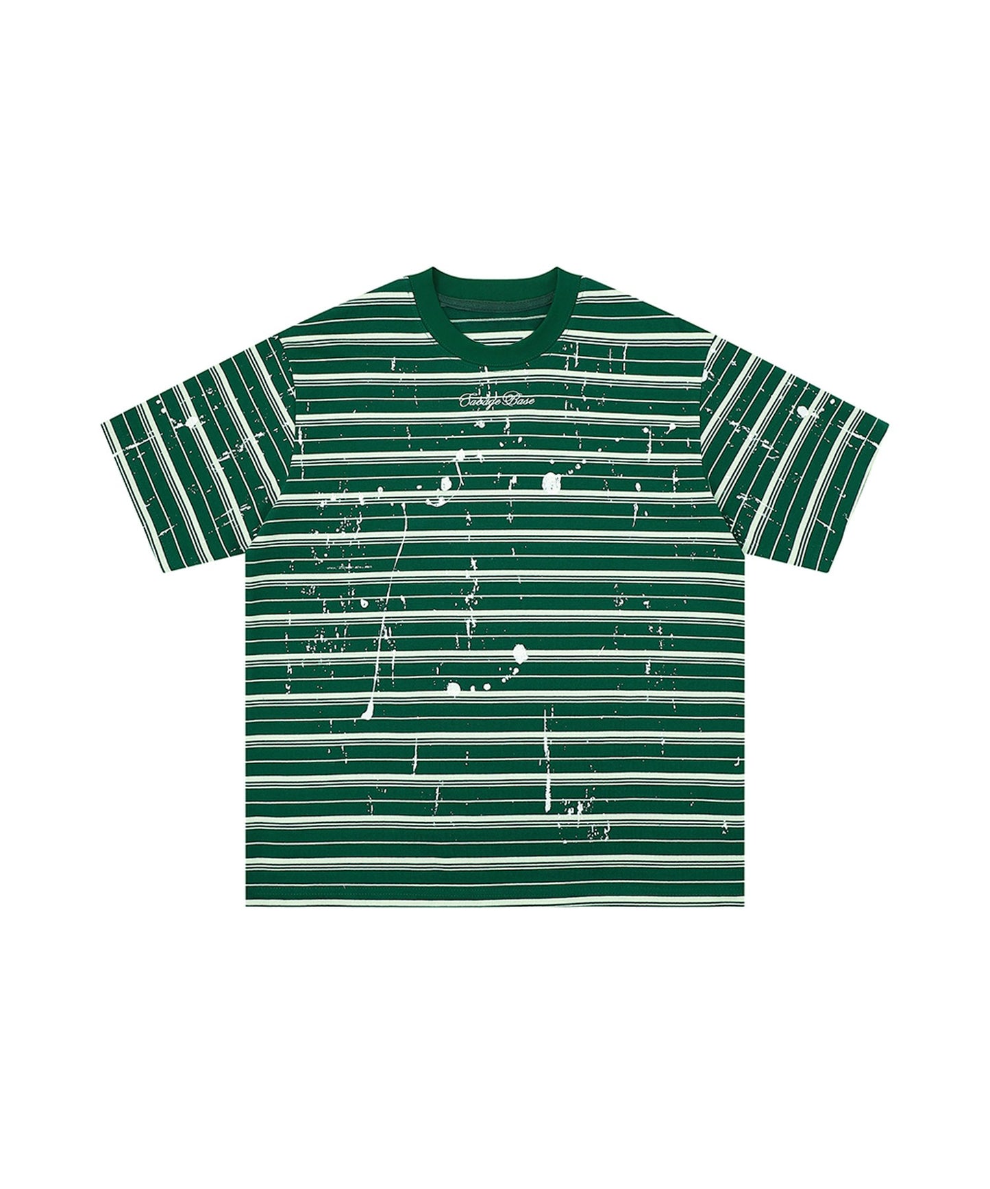 HOOK ペイントスプラッシュ × ボーダー 半袖 Tシャツ (SS)