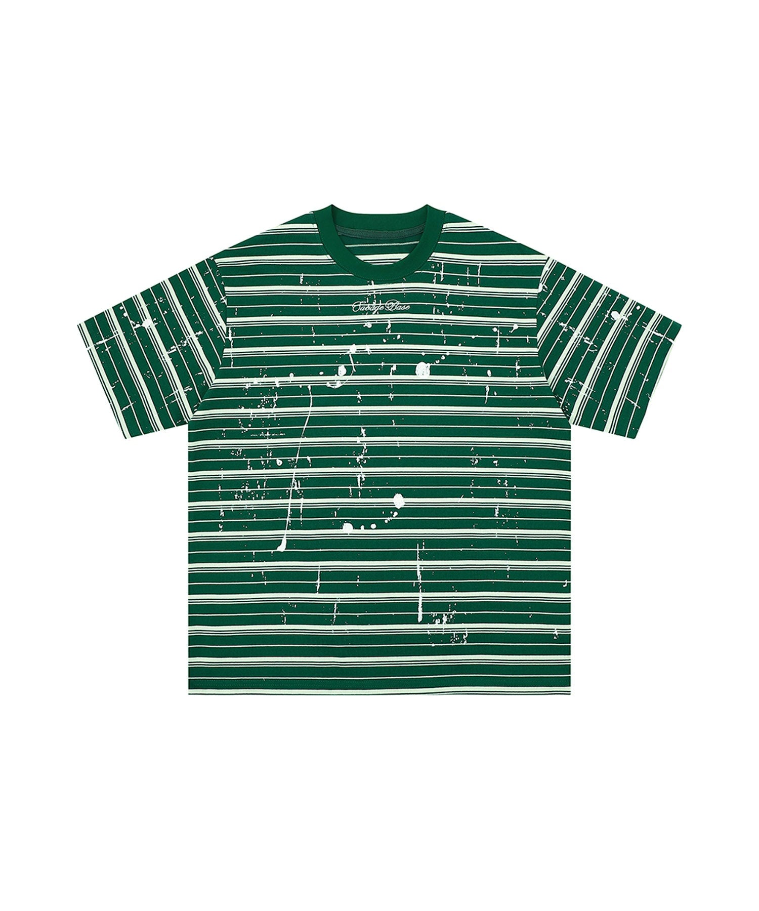 HOOK ペイントスプラッシュ × ボーダー 半袖 Tシャツ (SS)