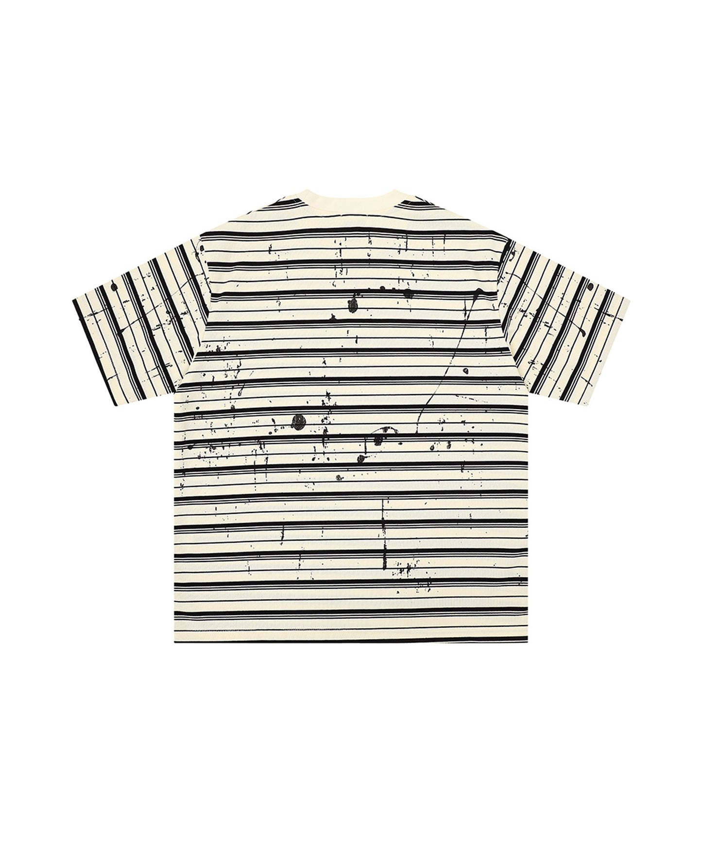 HOOK ペイントスプラッシュ × ボーダー 半袖 Tシャツ (SS)