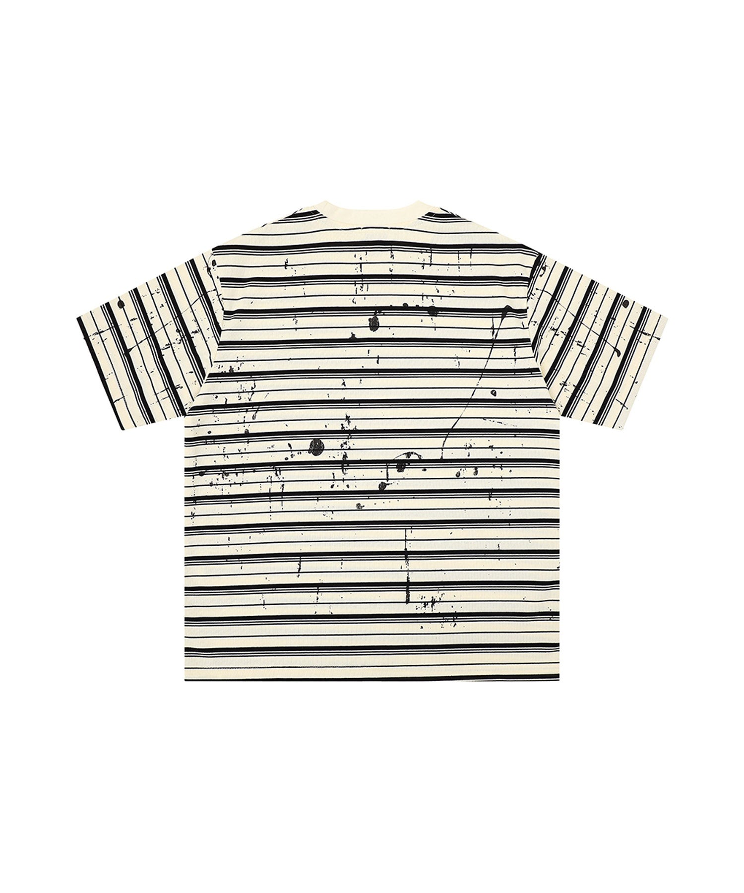 HOOK ペイントスプラッシュ × ボーダー 半袖 Tシャツ (SS)