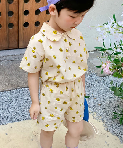 【aimoha-KIDS-】小花柄セットアップ ワンピース