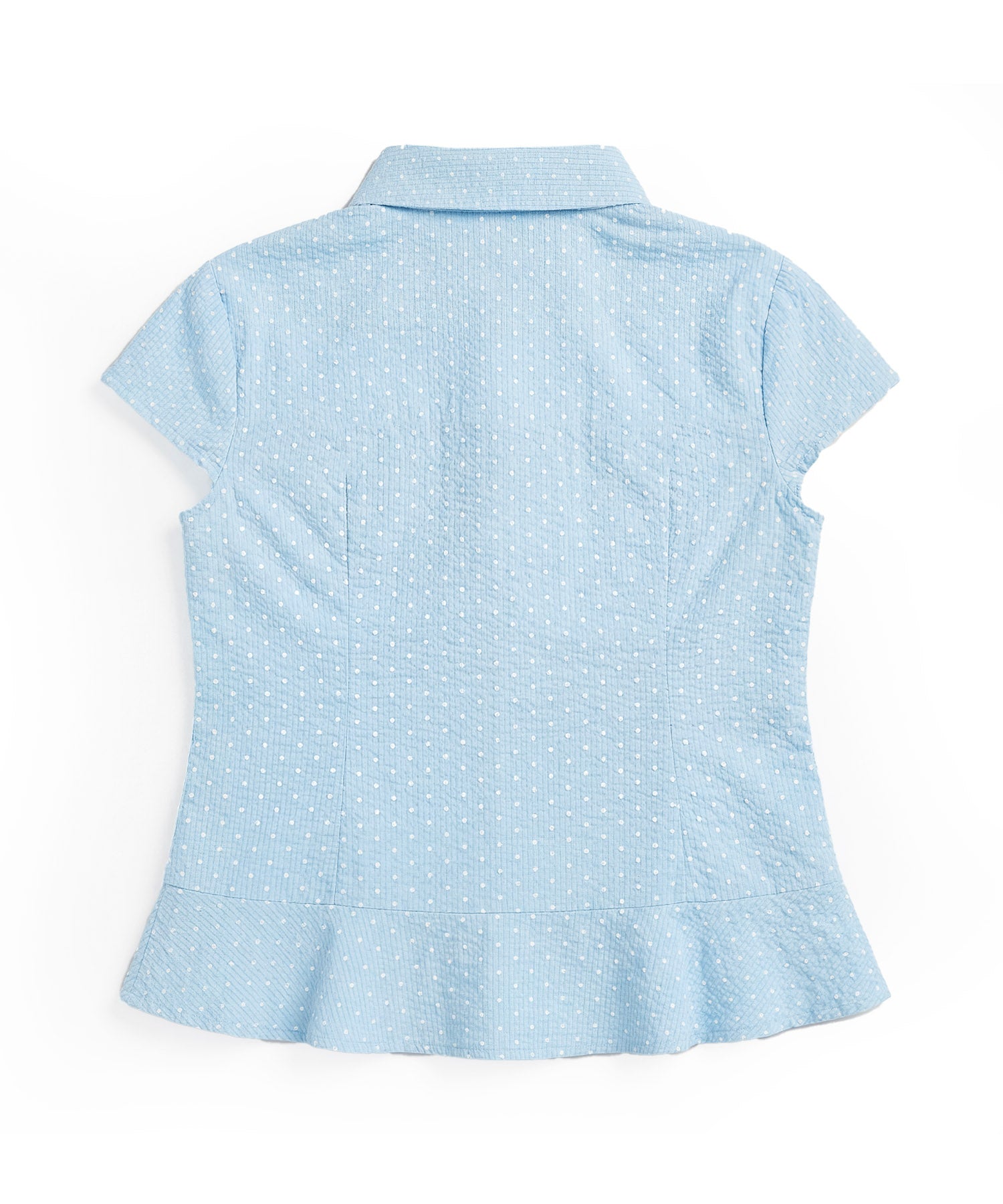 HOOK for girls　ドット柄 アシンメトリーサイドリボン 半袖シャツ (SS)