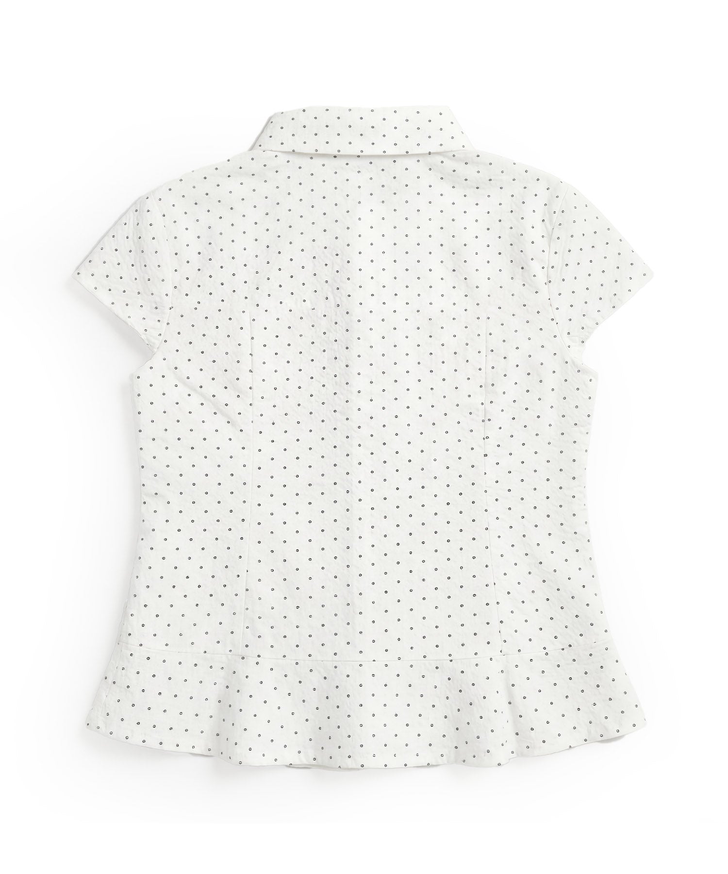 HOOK for girls　ドット柄 アシンメトリーサイドリボン 半袖シャツ (SS)