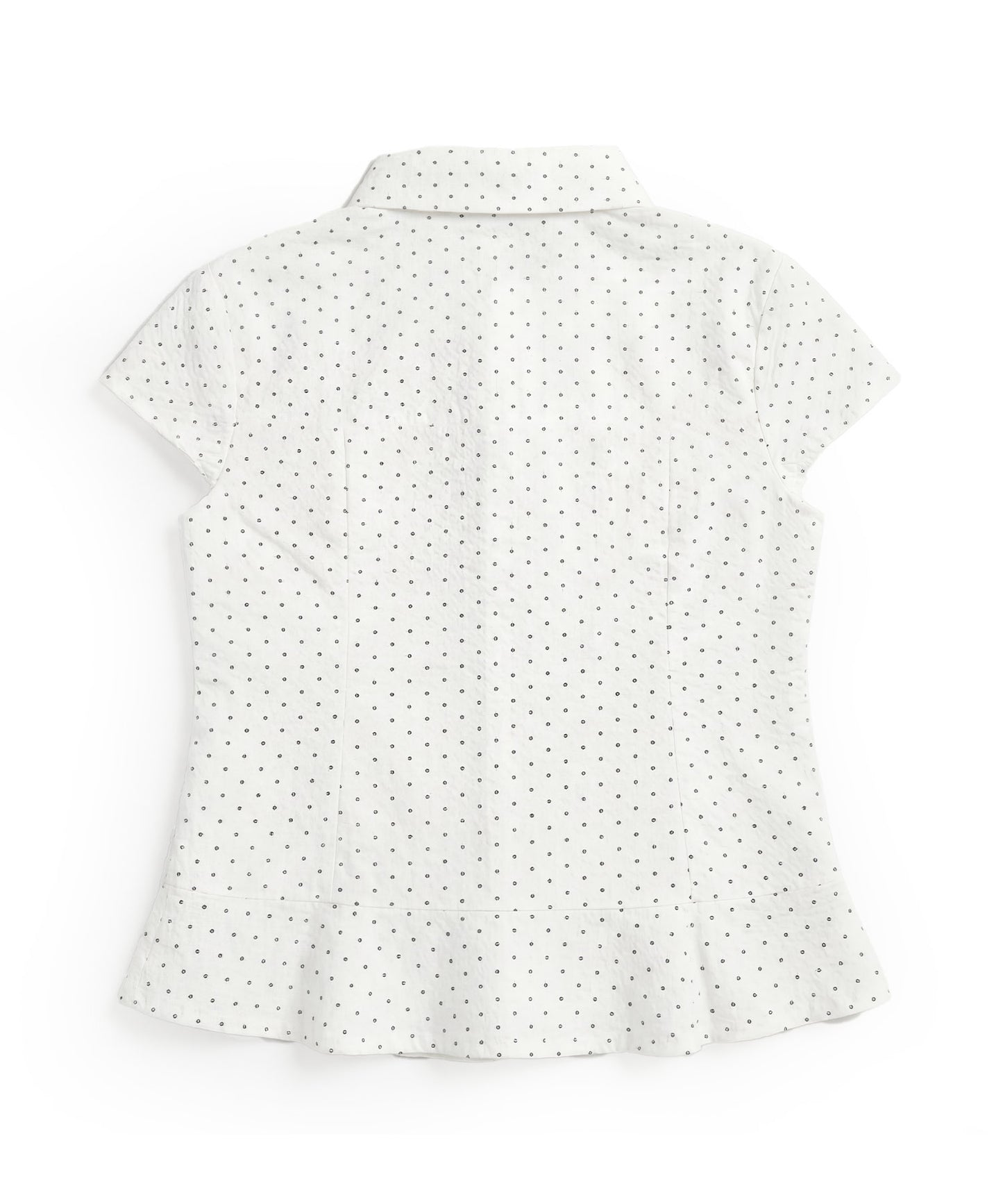 HOOK for girls　ドット柄 アシンメトリーサイドリボン 半袖シャツ (SS)