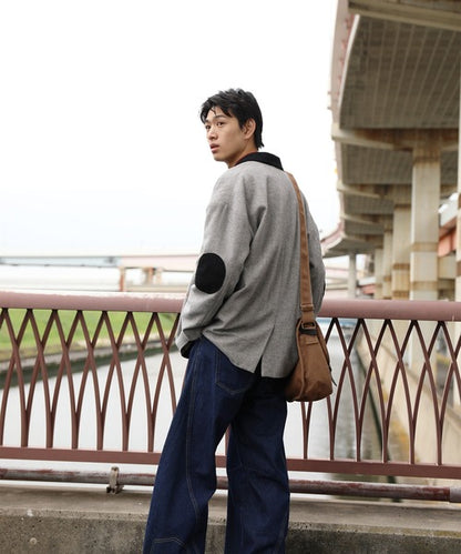 HOOK -original-　レトロ調人物刺繍異素材襟テーラードジャケット