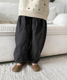 【aimoha-KIDS-】キルティングテーパードパンツ