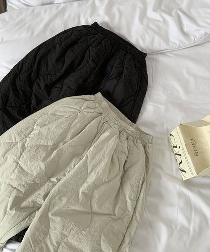 【aimoha-KIDS-】キルティングテーパードパンツ