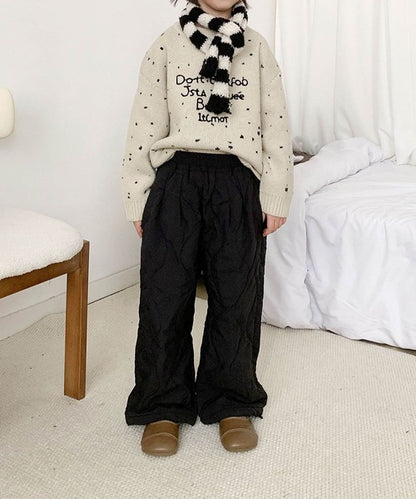 【aimoha-KIDS-】キルティングテーパードパンツ