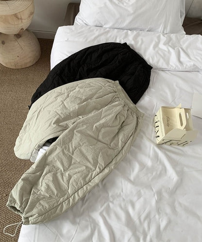 【aimoha-KIDS-】キルティングテーパードパンツ