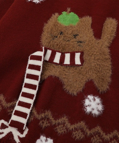 HOOK -select- アニマルジャカードニットプルオーバー