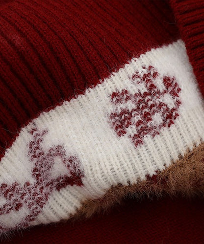 HOOK -select- アニマルジャカードニットプルオーバー