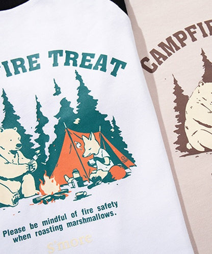 S'more/Campfire Treat Raglan L/S Tee キャンプファイヤートリートラグランロングスリーブTシャツ(KIDS)