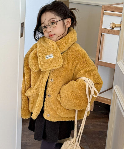 【aimoha-KIDS-】キッズ　ふわもこボリュームボアジャケット