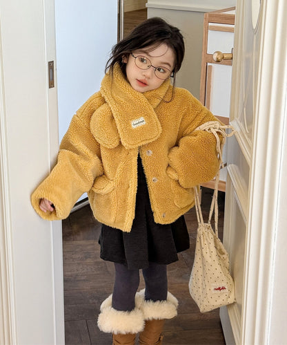 【aimoha-KIDS-】キッズ　ふわもこボリュームボアジャケット