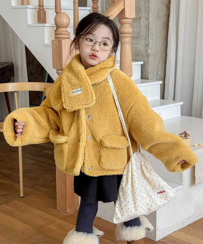 【aimoha-KIDS-】キッズ　ふわもこボリュームボアジャケット