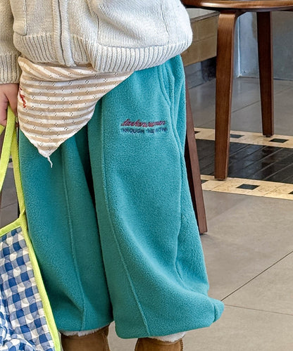 【aimoha-KIDS-】キッズ　ふわもこリラックスジョガーパンツ