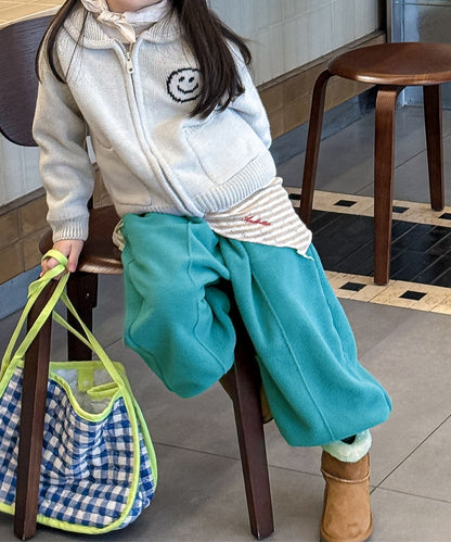 【aimoha-KIDS-】キッズ　ふわもこリラックスジョガーパンツ