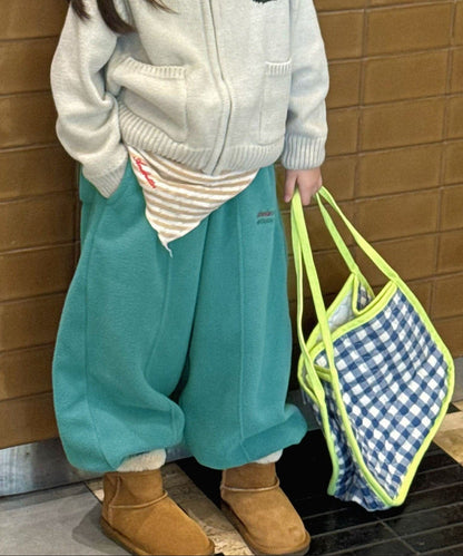 【aimoha-KIDS-】キッズ　ふわもこリラックスジョガーパンツ