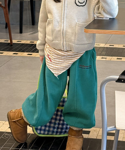 【aimoha-KIDS-】キッズ　ふわもこリラックスジョガーパンツ