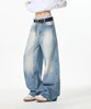 VINTAGE WASHED CURVED DENIM