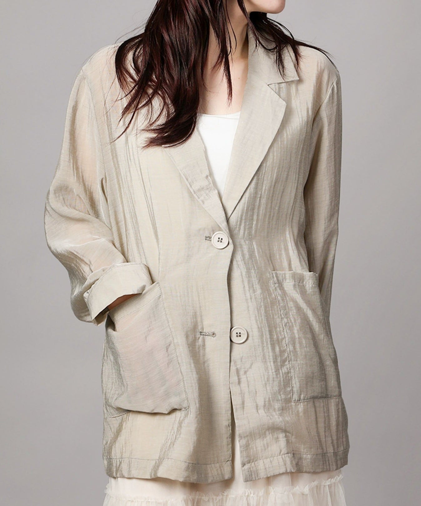 シアーテーラードジャケット