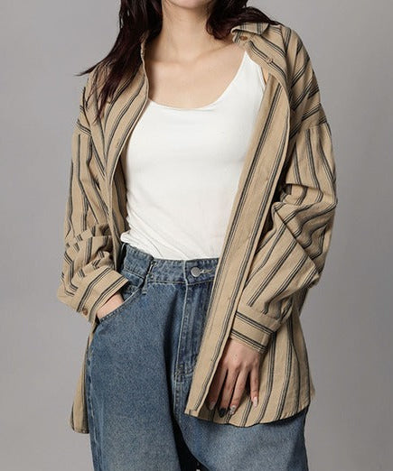 ストライプBIGシャツ