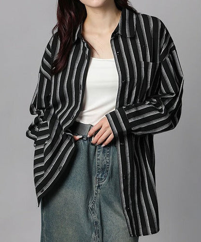 ストライプBIGシャツ