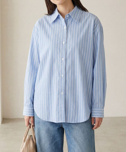 ストライプ オーバーサイズシャツ