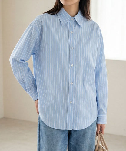 ストライプ オーバーサイズシャツ