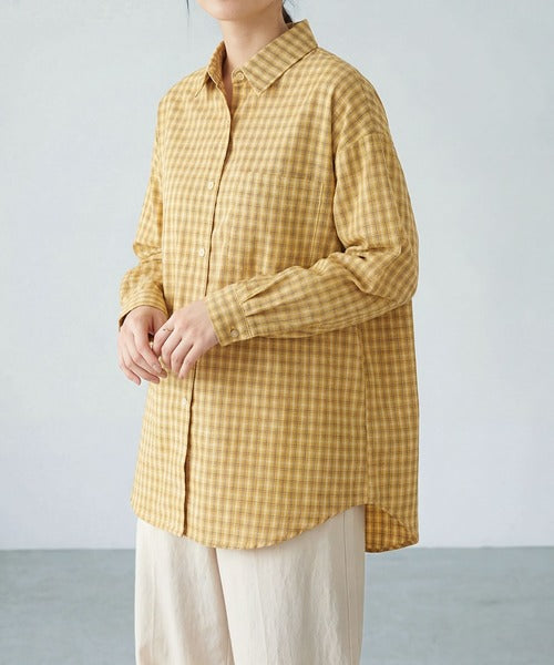 オーバーサイズチェックシャツ