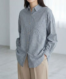 オーバーサイズチェックシャツ