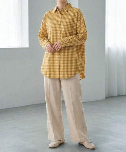 オーバーサイズチェックシャツ