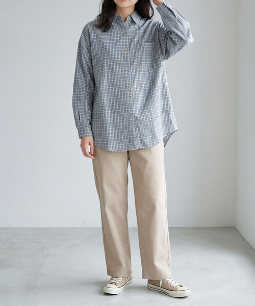 オーバーサイズチェックシャツ
