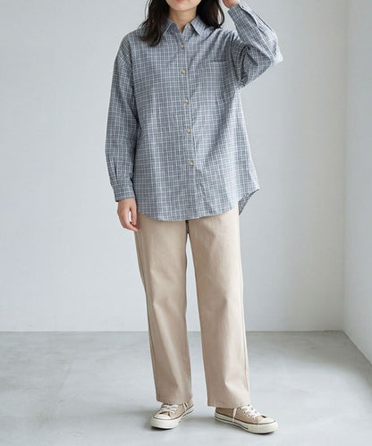 オーバーサイズチェックシャツ