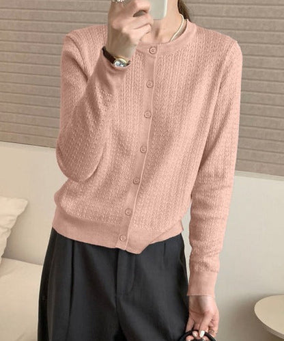 エアリータッチクルーネックニットカーディガン