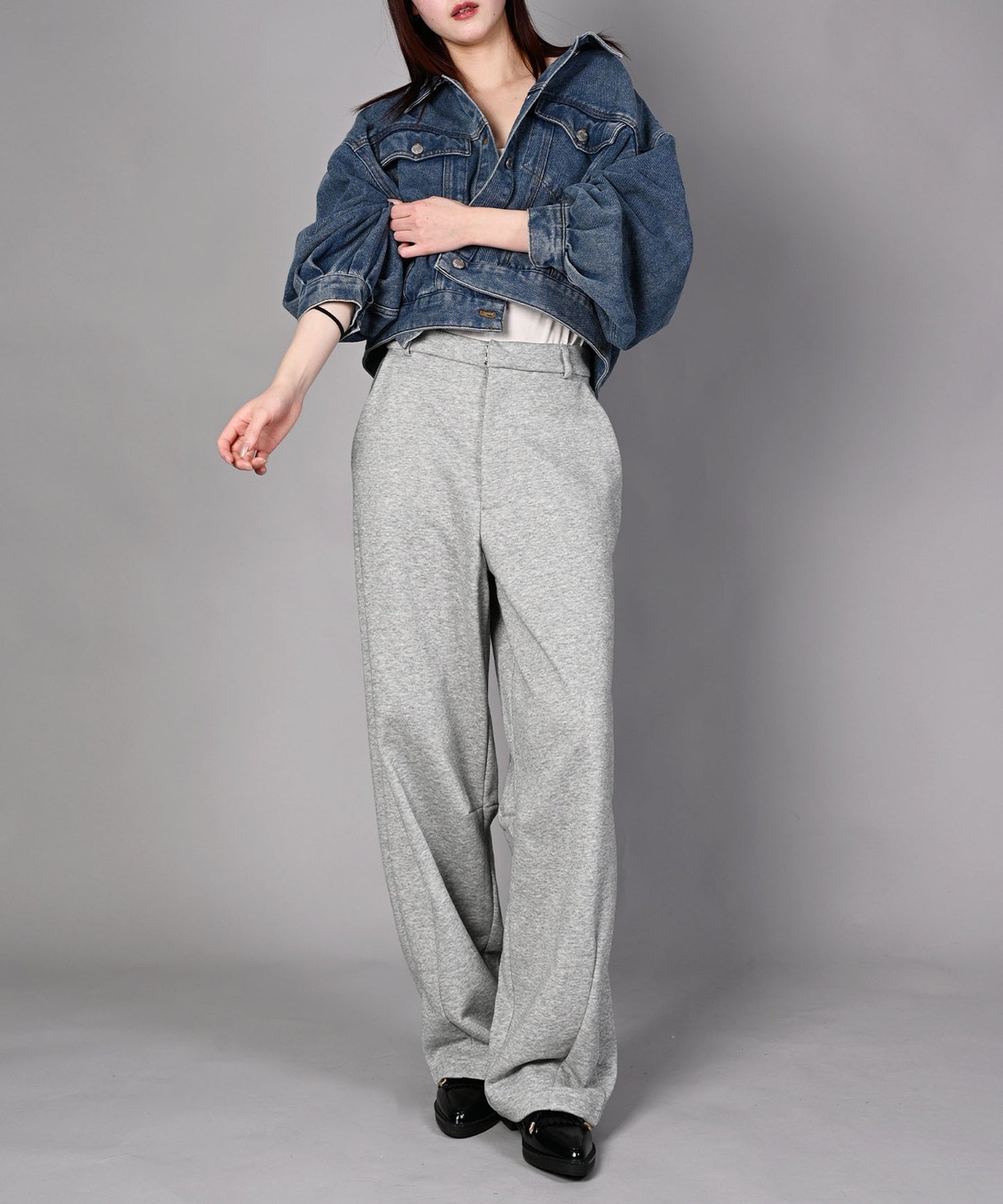 裏毛カーブスウェットパンツ