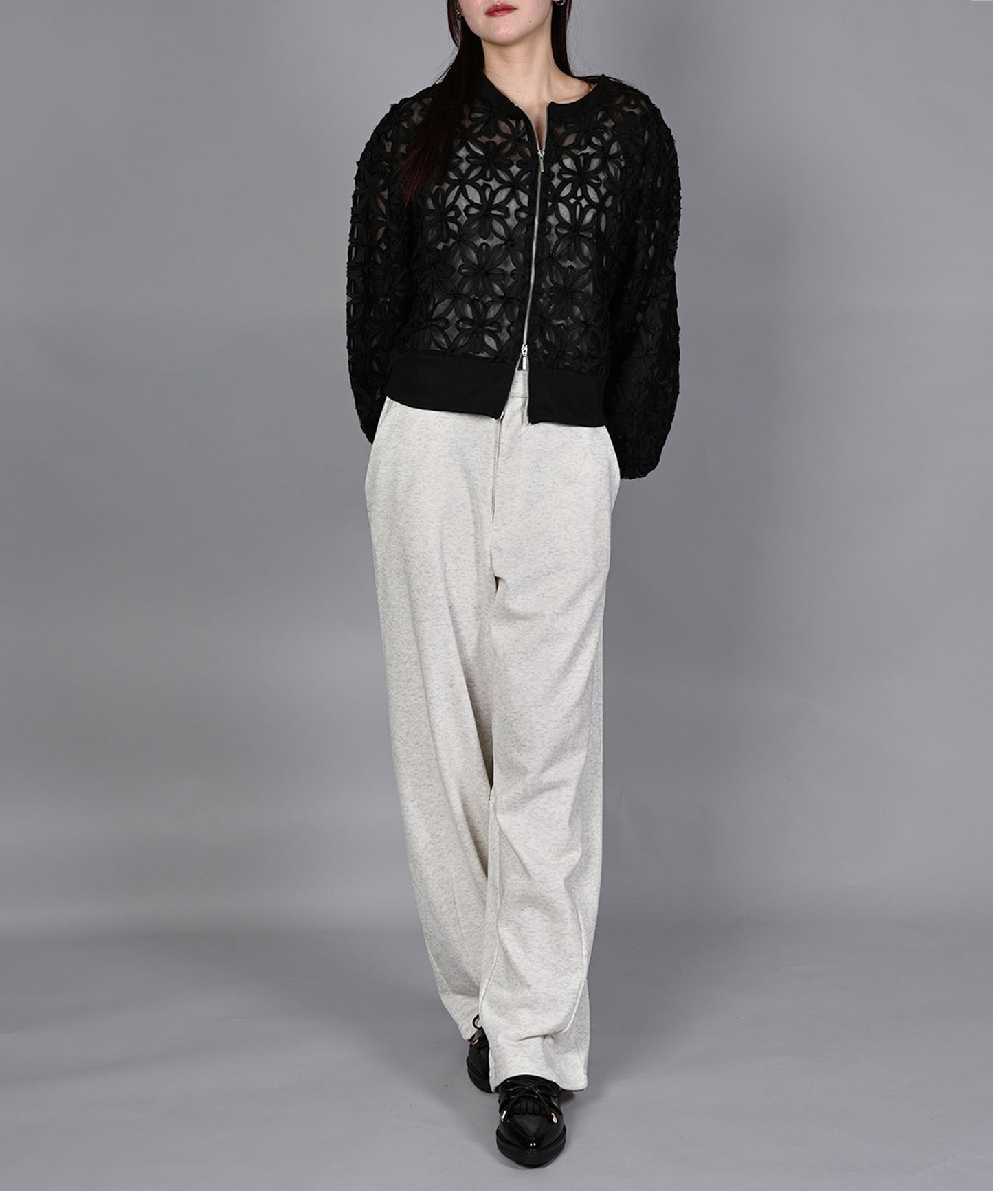 裏毛カーブスウェットパンツ