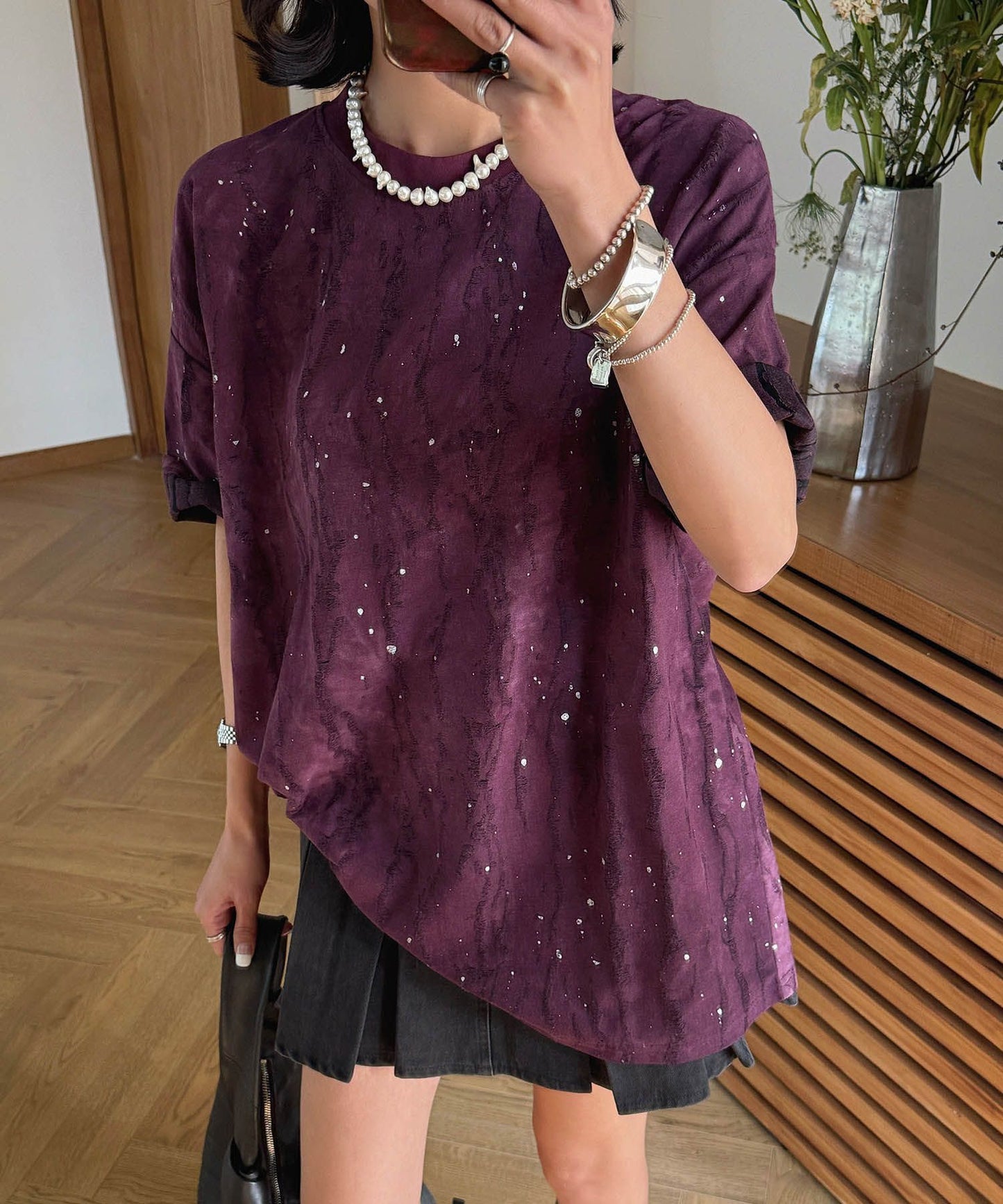 【HOOK】for girls デュアルムードプリントTシャツ
