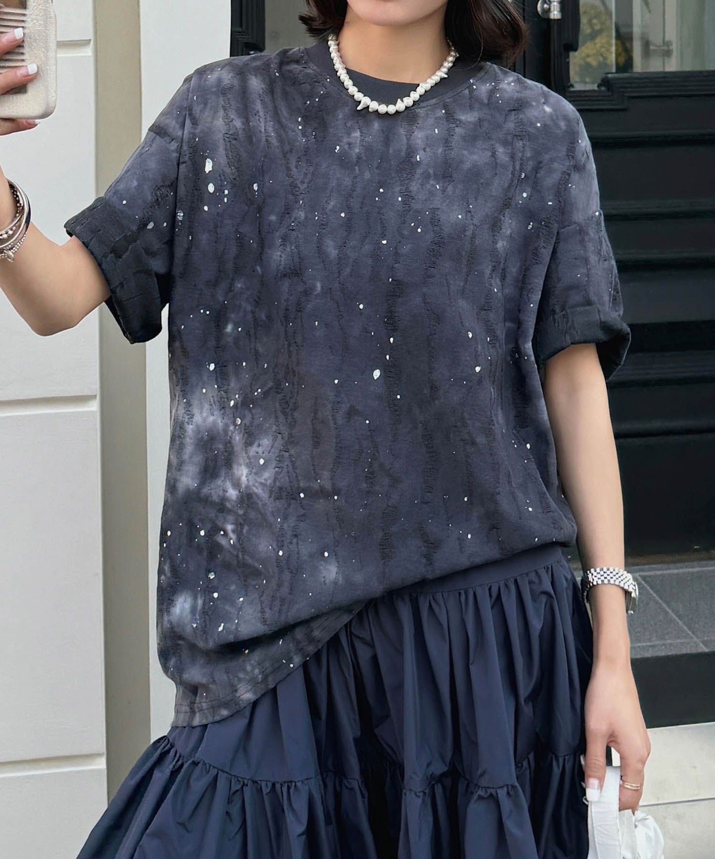 【HOOK】for girls デュアルムードプリントTシャツ