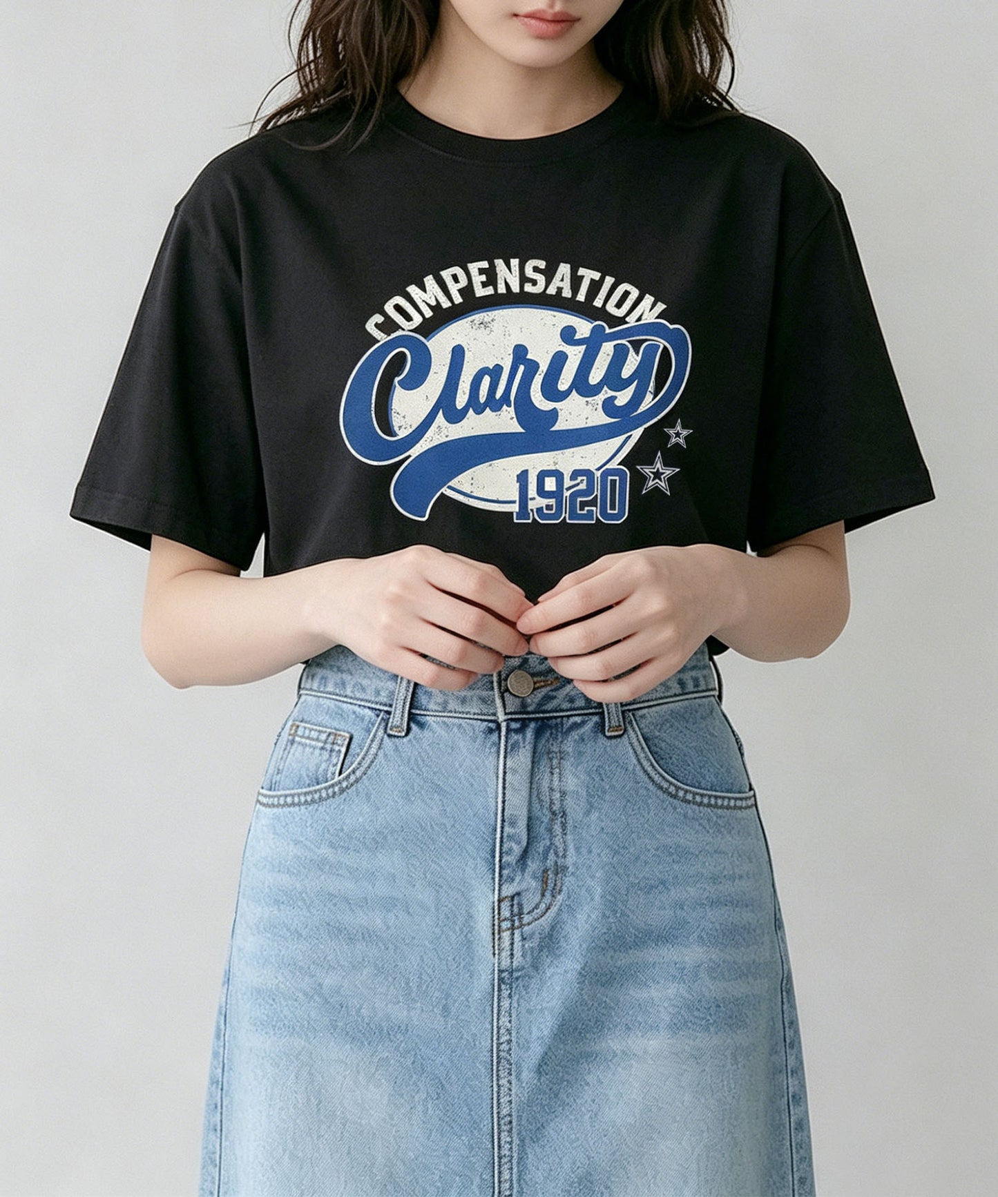 aimoha/ヴィンテージロゴプリントTシャツ