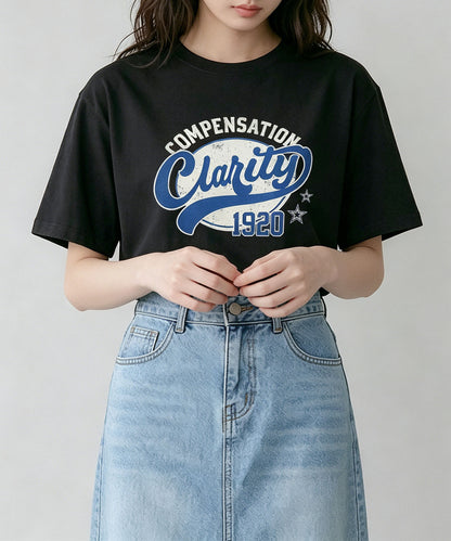 aimoha/ヴィンテージロゴプリントTシャツ