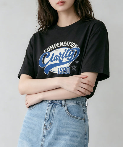 aimoha/ヴィンテージロゴプリントTシャツ