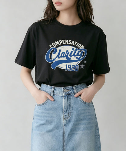 aimoha/ヴィンテージロゴプリントTシャツ