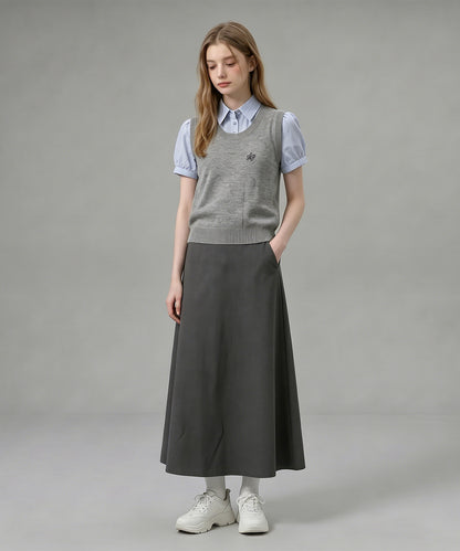 HOOK for girls ニットベスト×半袖シャツ レイヤードライクトップス
