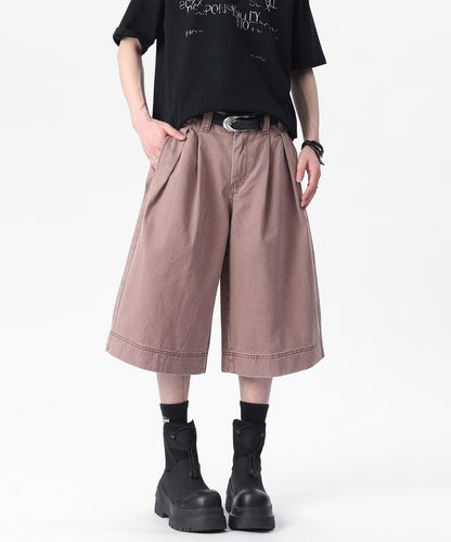 HOOK ピグメント ウォッシュタックワイドハーフパンツ (SS)