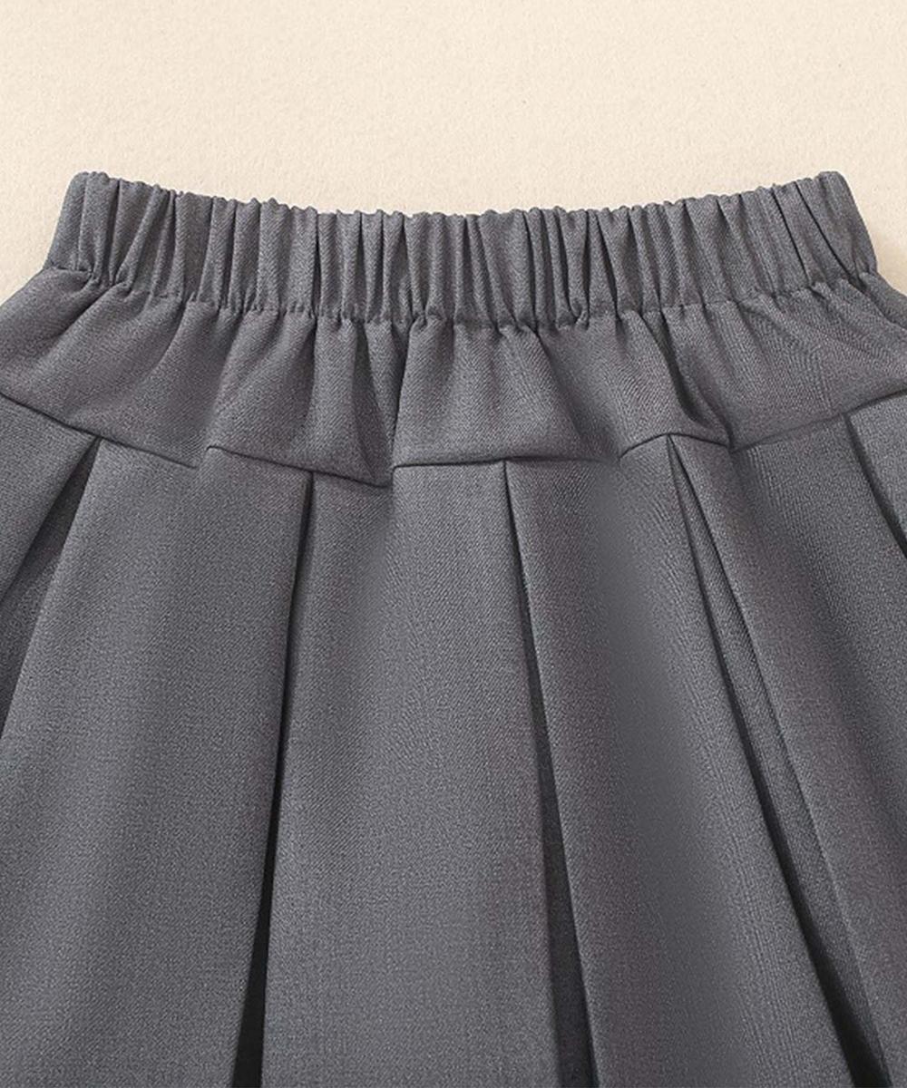 【aimoha-KIDS-】リボンプリーツスカート