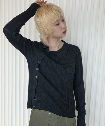 DECADE CLASSIC/アシンメトリーネックニット