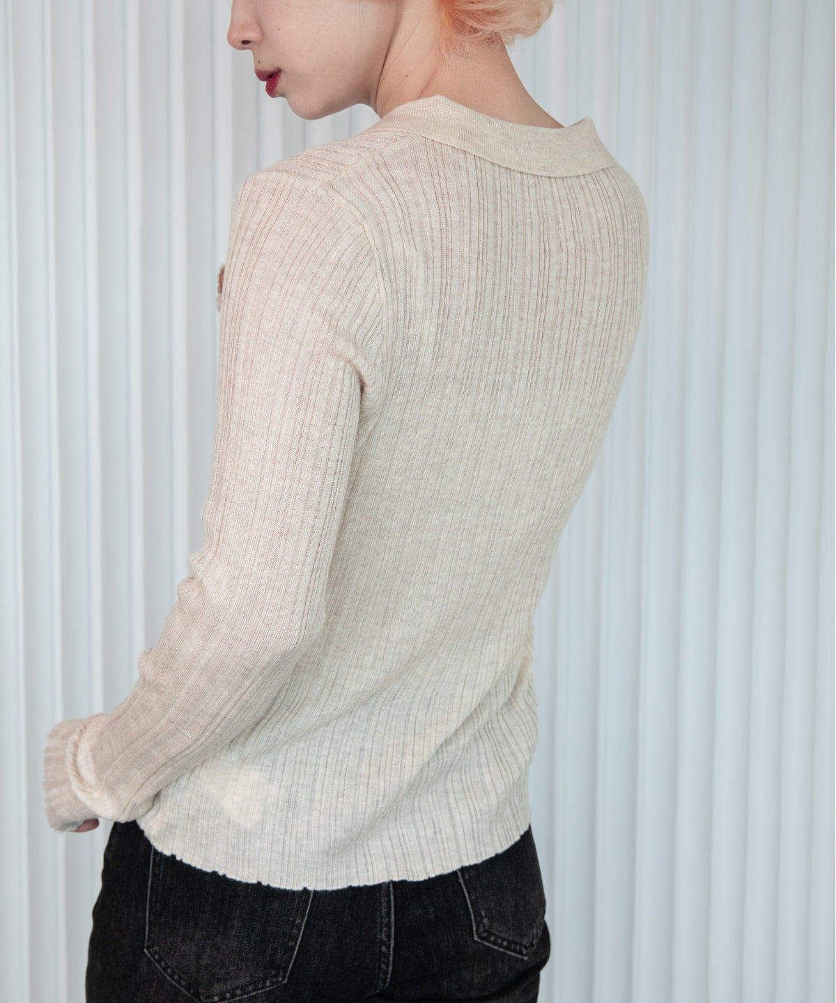 DECADE CLASSIC/アシンメトリーネックニット
