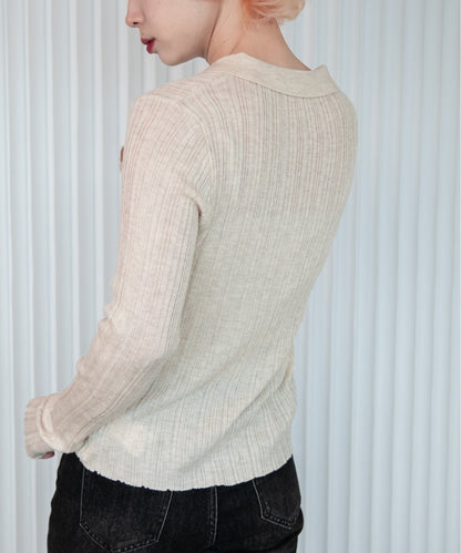 DECADE CLASSIC/アシンメトリーネックニット